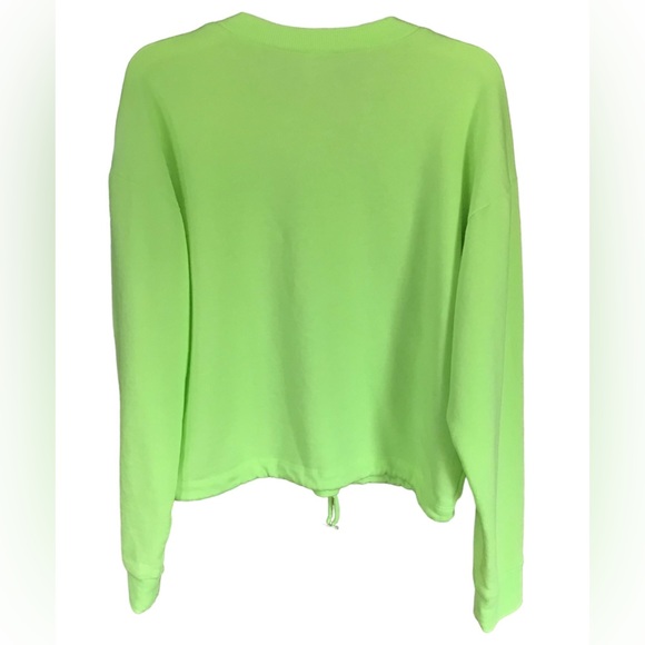 Neon Green Sweatshirt sz M Big Girl - Picture 2 of 4